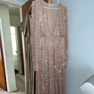 Sparkling Sequin Rose Gold Dress